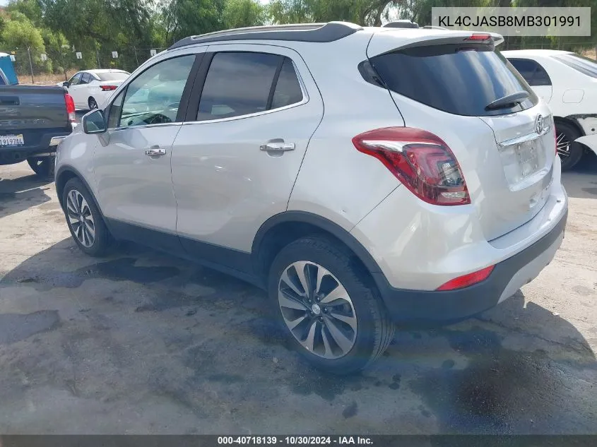 2021 Buick Encore Fwd Preferred VIN: KL4CJASB8MB301991 Lot: 40718139