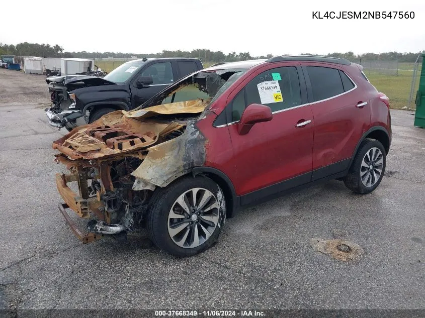 2022 Buick Encore Awd Preferred VIN: KL4CJESM2NB547560 Lot: 37668349