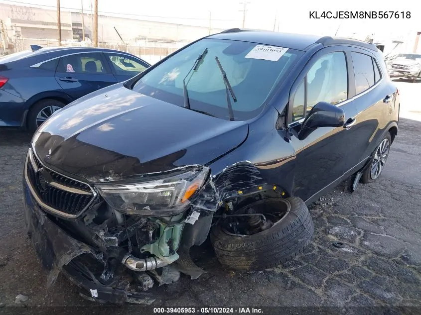 2022 Buick Encore Awd Preferred VIN: KL4CJESM8NB567618 Lot: 39405953