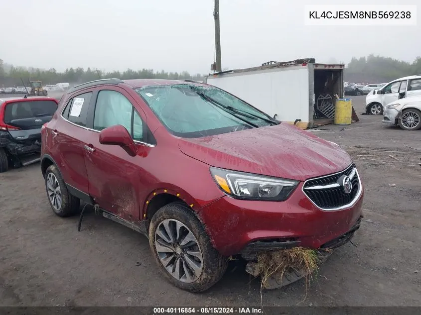 2022 Buick Encore Awd Preferred VIN: KL4CJESM8NB569238 Lot: 40116854