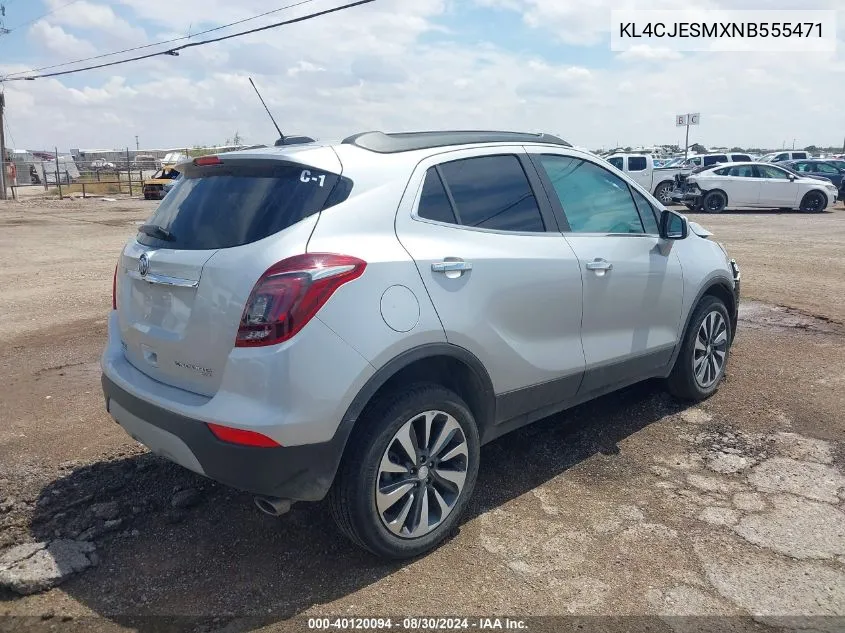 2022 Buick Encore Awd Preferred VIN: KL4CJESMXNB555471 Lot: 40120094