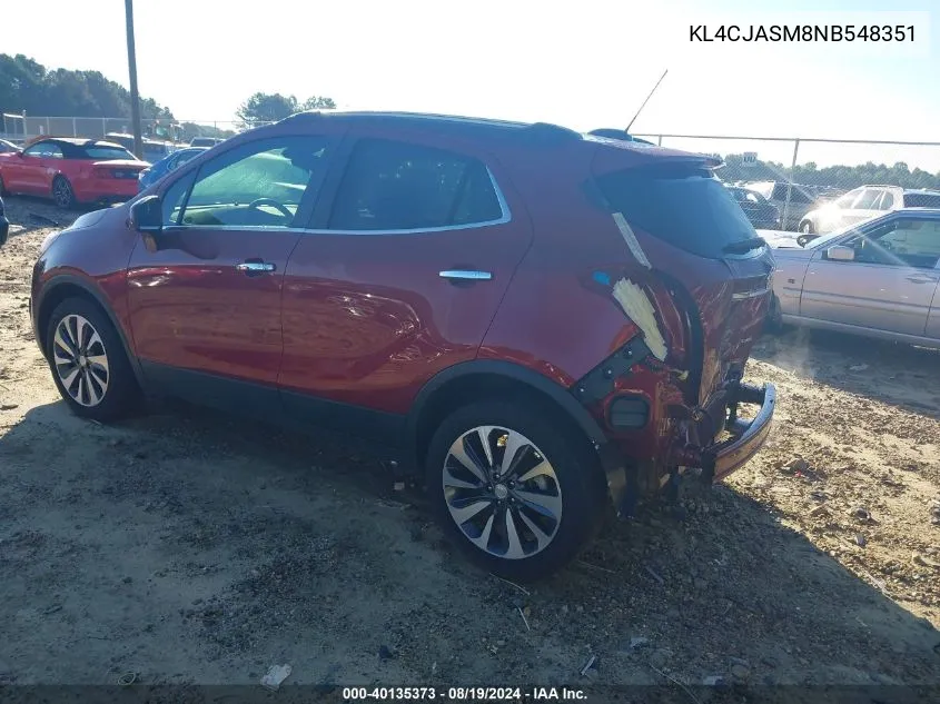 KL4CJASM8NB548351 2022 Buick Encore Fwd Preferred