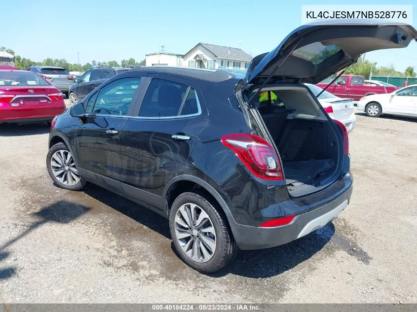 2022 Buick Encore Awd Preferred VIN: KL4CJESM7NB528776 Lot: 40184224