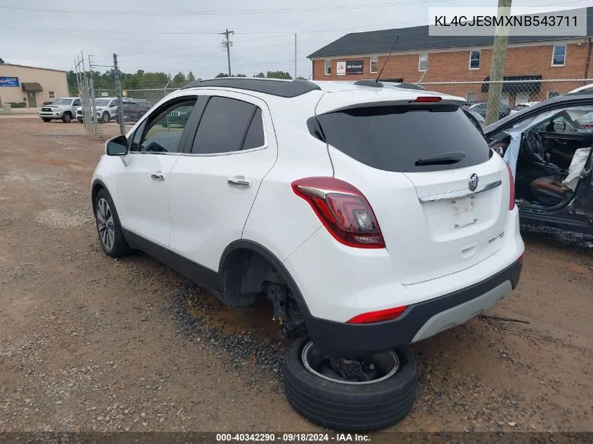 2022 Buick Encore Preferred VIN: KL4CJESMXNB543711 Lot: 40342290