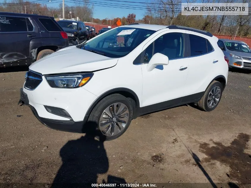 2022 Buick Encore Awd Preferred VIN: KL4CJESM7NB555718 Lot: 40846597