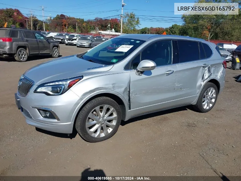 2016 Buick Envision Premium I VIN: LRBFXESX6GD165792 Lot: 40619585