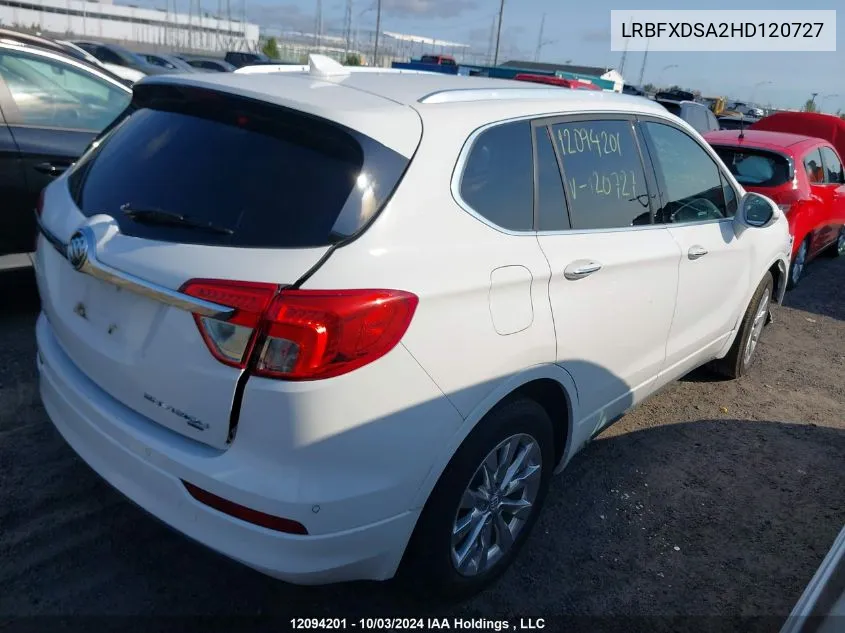 2017 Buick Envision VIN: LRBFXDSA2HD120727 Lot: 12094201