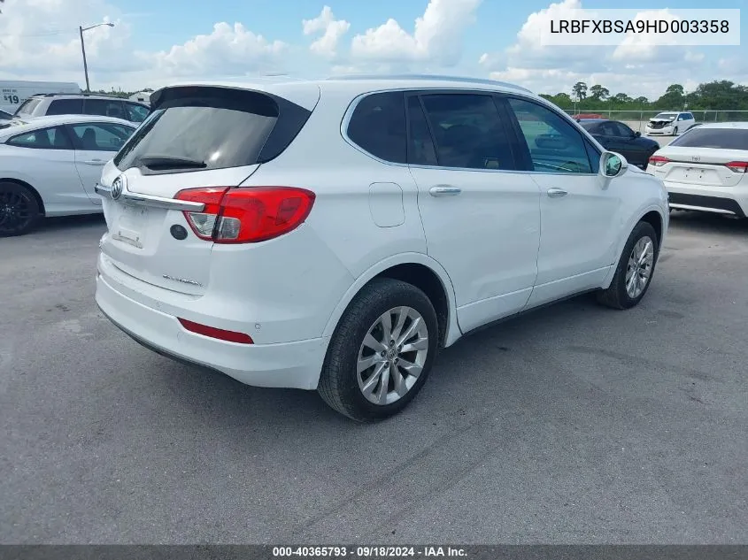 2017 Buick Envision Essence VIN: LRBFXBSA9HD003358 Lot: 40365793