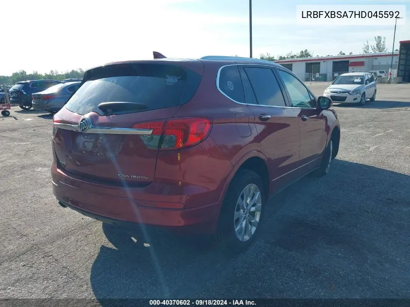 2017 Buick Envision Essence VIN: LRBFXBSA7HD045592 Lot: 40370602