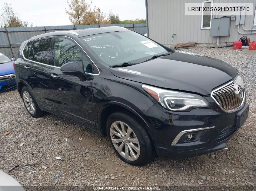 2017 Buick Envision Essence VIN: LRBFXBSA2HD111840 Lot: 40403247