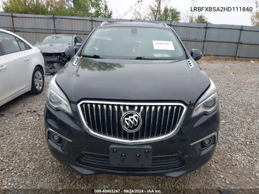 2017 Buick Envision Essence VIN: LRBFXBSA2HD111840 Lot: 40403247