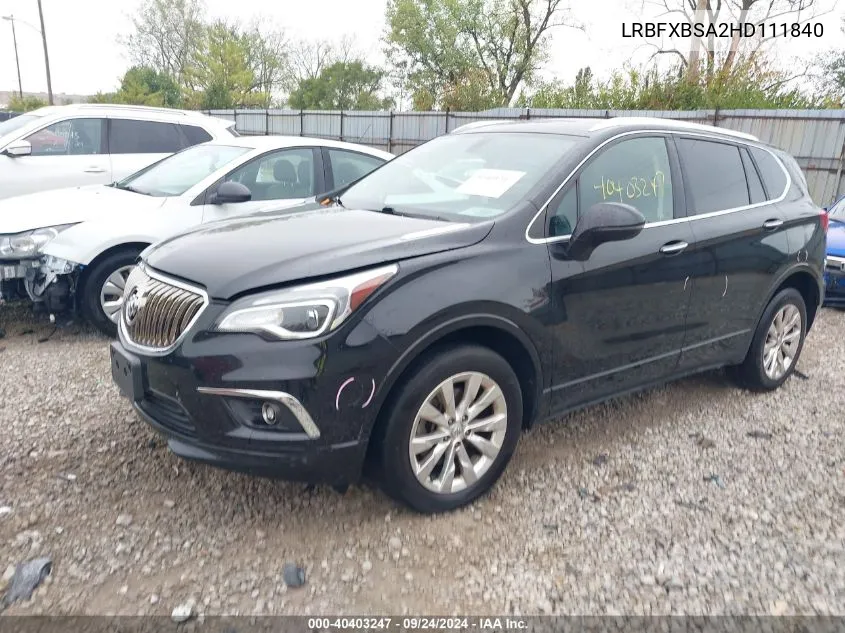 2017 Buick Envision Essence VIN: LRBFXBSA2HD111840 Lot: 40403247