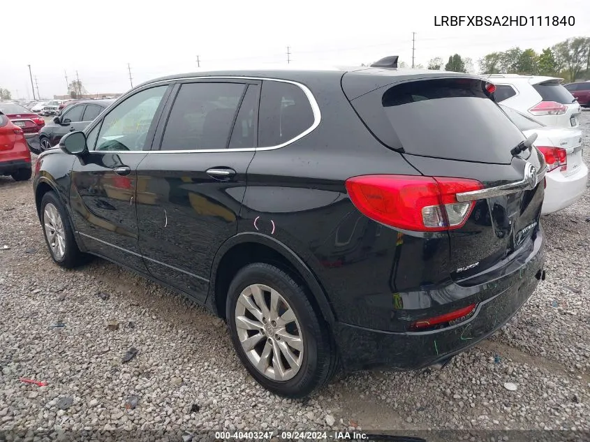 2017 Buick Envision Essence VIN: LRBFXBSA2HD111840 Lot: 40403247