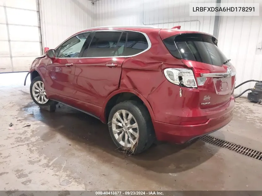 2017 Buick Envision Essence VIN: LRBFXDSA6HD178291 Lot: 40413877