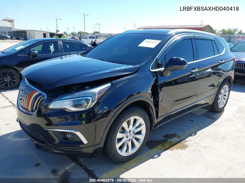 2017 Buick Envision Essence VIN: LRBFXBSAXHD040418 Lot: 40462079