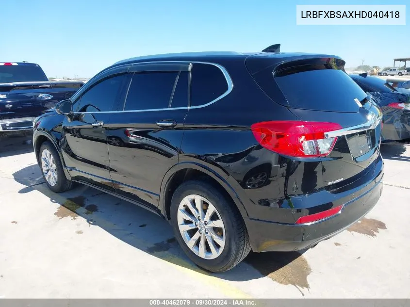 2017 Buick Envision Essence VIN: LRBFXBSAXHD040418 Lot: 40462079