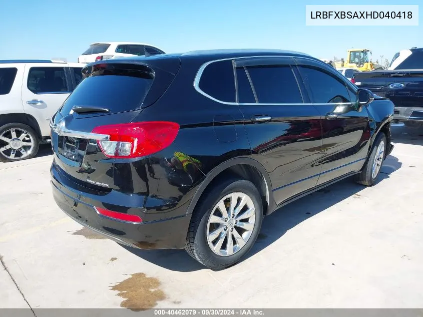 2017 Buick Envision Essence VIN: LRBFXBSAXHD040418 Lot: 40462079