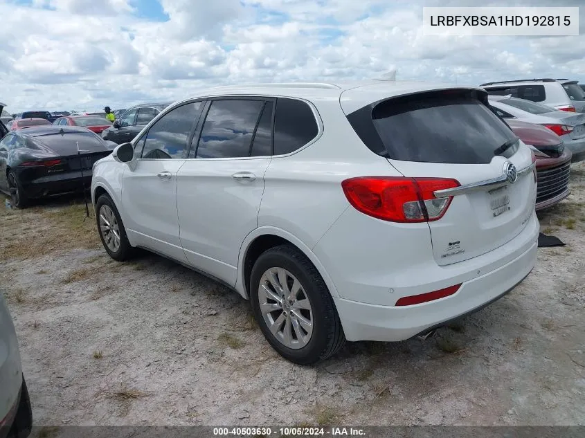 2017 Buick Envision Essence VIN: LRBFXBSA1HD192815 Lot: 40503630