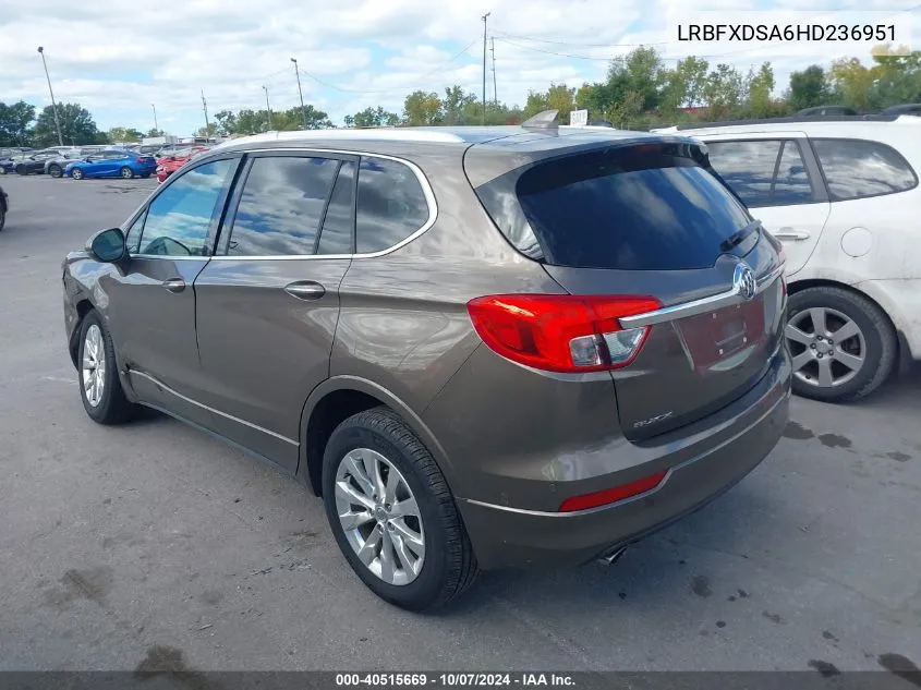 2017 Buick Envision Essence VIN: LRBFXDSA6HD236951 Lot: 40515669