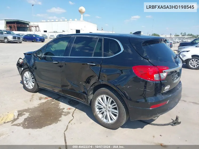 2017 Buick Envision Preferred VIN: LRBFXASA3HD198545 Lot: 40522379