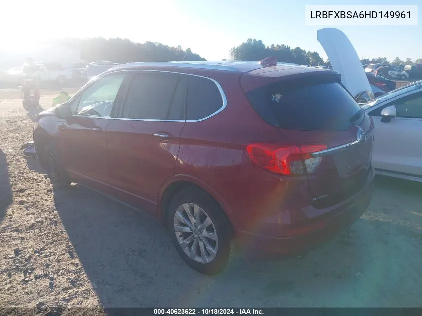 2017 Buick Envision Essence VIN: LRBFXBSA6HD149961 Lot: 40623622