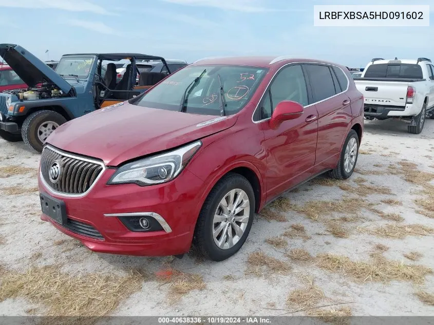 2017 Buick Envision Essence VIN: LRBFXBSA5HD091602 Lot: 40638336