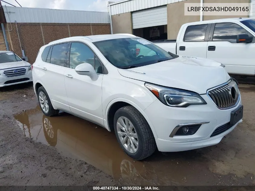 2017 Buick Envision Essence VIN: LRBFXDSA3HD049165 Lot: 40747334