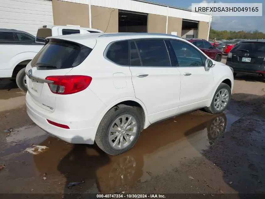 2017 Buick Envision Essence VIN: LRBFXDSA3HD049165 Lot: 40747334