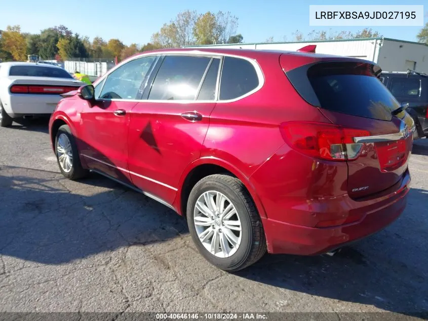 2018 Buick Envision Preferred VIN: LRBFXBSA9JD027195 Lot: 40646146