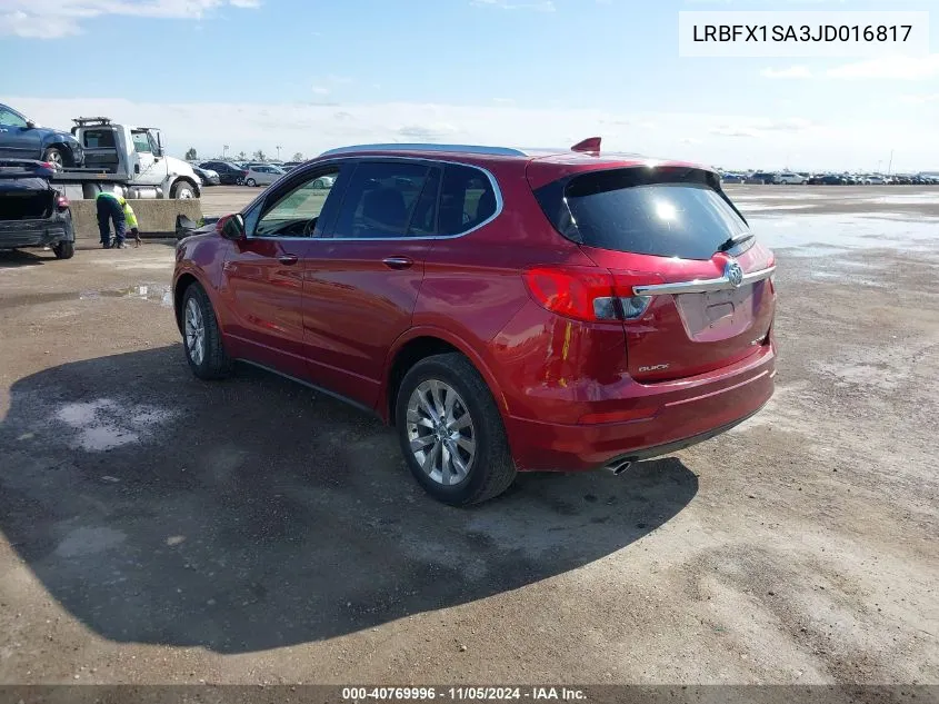 2018 Buick Envision Essence VIN: LRBFX1SA3JD016817 Lot: 40769996