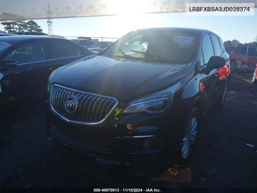 2018 Buick Envision Preferred VIN: LRBFXBSA3JD028374 Lot: 40870013