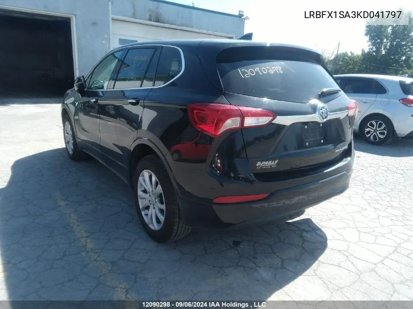 2019 Buick Envision VIN: LRBFX1SA3KD041797 Lot: 12090298