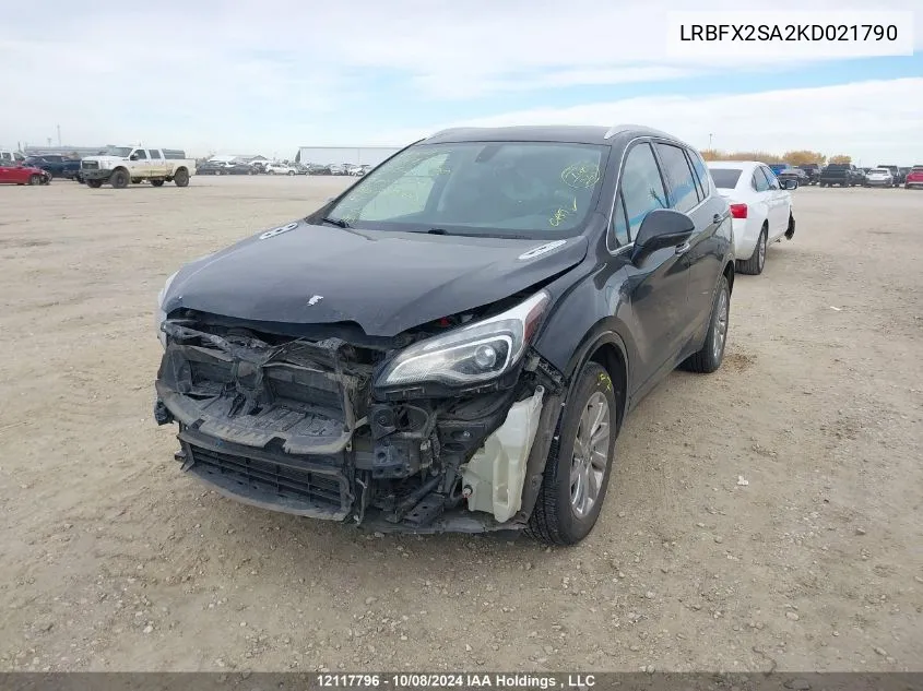 2019 Buick Envision VIN: LRBFX2SA2KD021790 Lot: 12117796