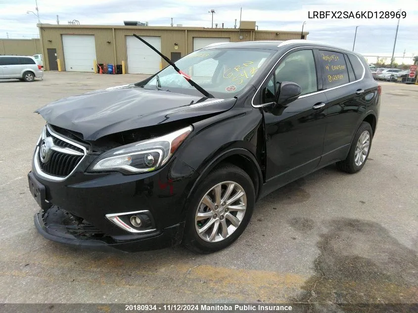 2019 Buick Envision VIN: LRBFX2SA6KD128969 Lot: 20180934