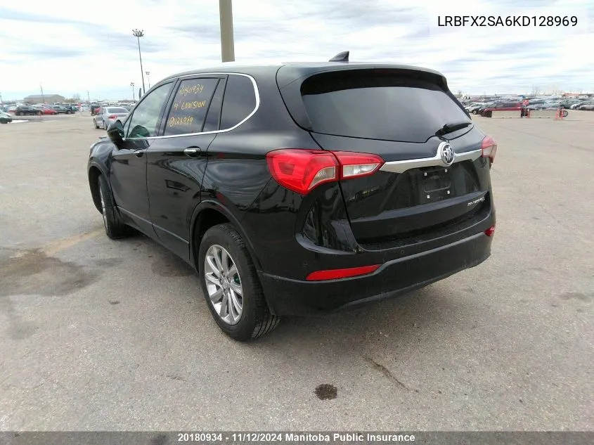 2019 Buick Envision VIN: LRBFX2SA6KD128969 Lot: 20180934