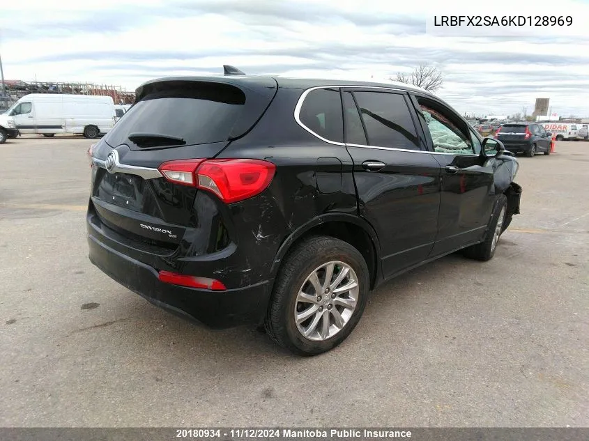 2019 Buick Envision VIN: LRBFX2SA6KD128969 Lot: 20180934