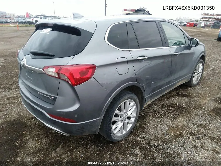 2019 Buick Envision Premium Ii VIN: LRBFX4SX6KD001350 Lot: 30044926