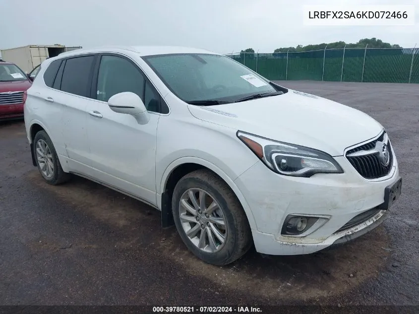 LRBFX2SA6KD072466 2019 Buick Envision Awd Essence