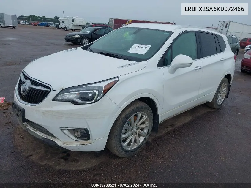 LRBFX2SA6KD072466 2019 Buick Envision Awd Essence