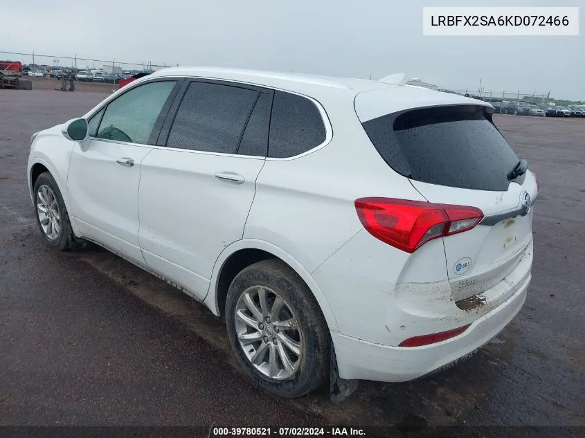 2019 Buick Envision Awd Essence VIN: LRBFX2SA6KD072466 Lot: 39780521