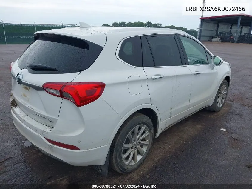 2019 Buick Envision Awd Essence VIN: LRBFX2SA6KD072466 Lot: 39780521