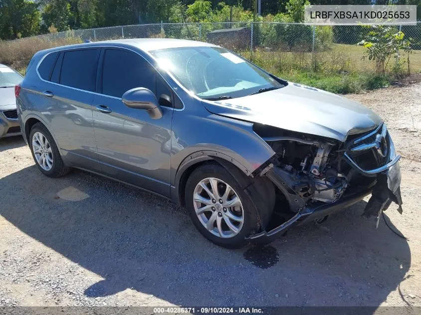 2019 Buick Envision Preferred VIN: LRBFXBSA1KD025653 Lot: 40286371