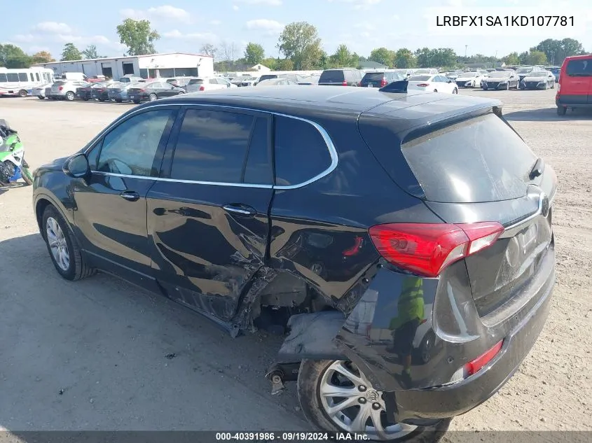 2019 Buick Envision Awd Preferred VIN: LRBFX1SA1KD107781 Lot: 40391986