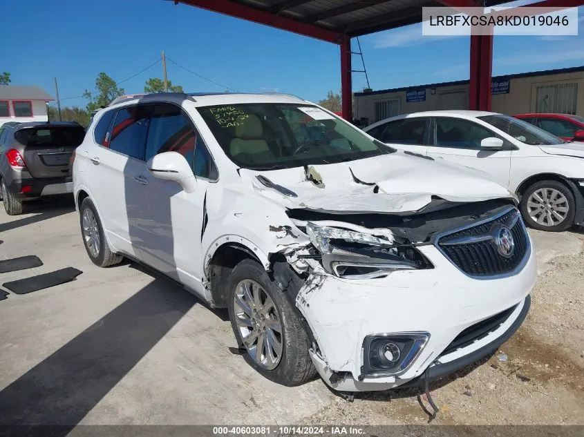 2019 Buick Envision Fwd Essence VIN: LRBFXCSA8KD019046 Lot: 40603081