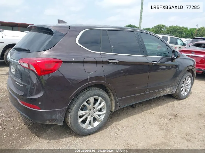 2020 Buick Envision Fwd Preferred VIN: LRBFXBSAXLD177285 Lot: 39264650