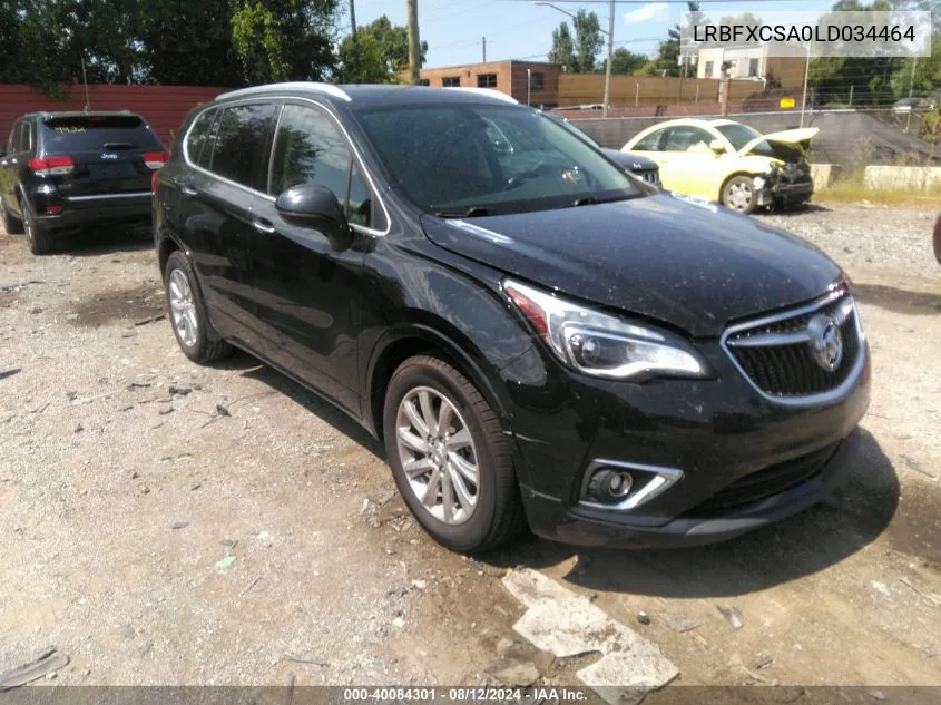 2020 Buick Envision Fwd Essence VIN: LRBFXCSA0LD034464 Lot: 40084301