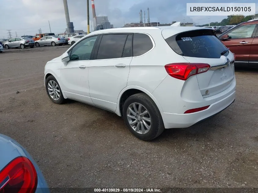 2020 Buick Envision Fwd Essence VIN: LRBFXCSA4LD150105 Lot: 40139829