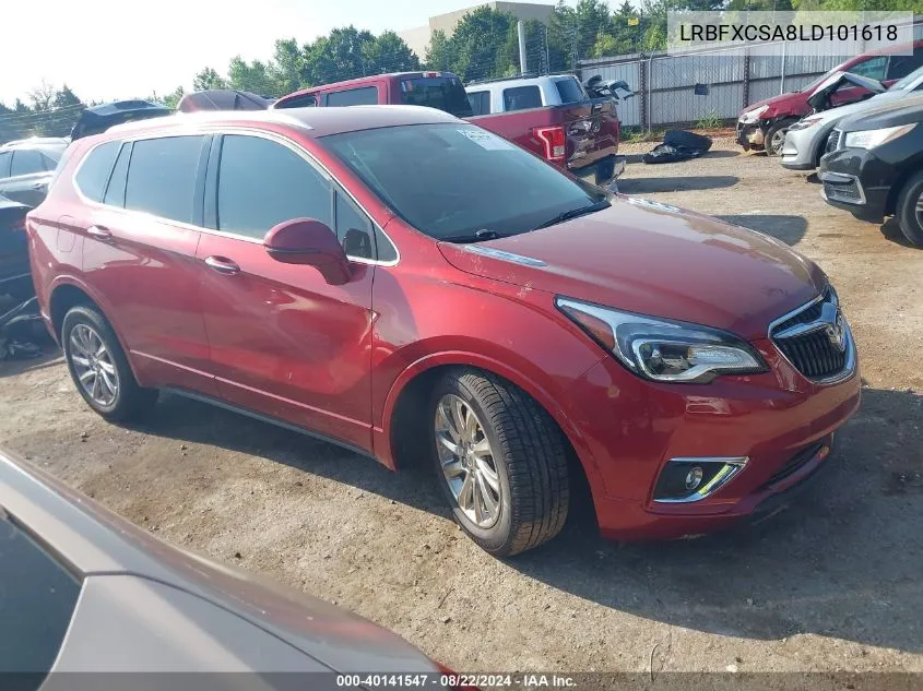 2020 Buick Envision Fwd Essence VIN: LRBFXCSA8LD101618 Lot: 40141547