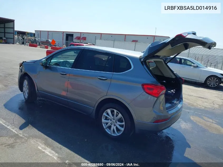 2020 Buick Envision Fwd Preferred VIN: LRBFXBSA5LD014916 Lot: 40268680