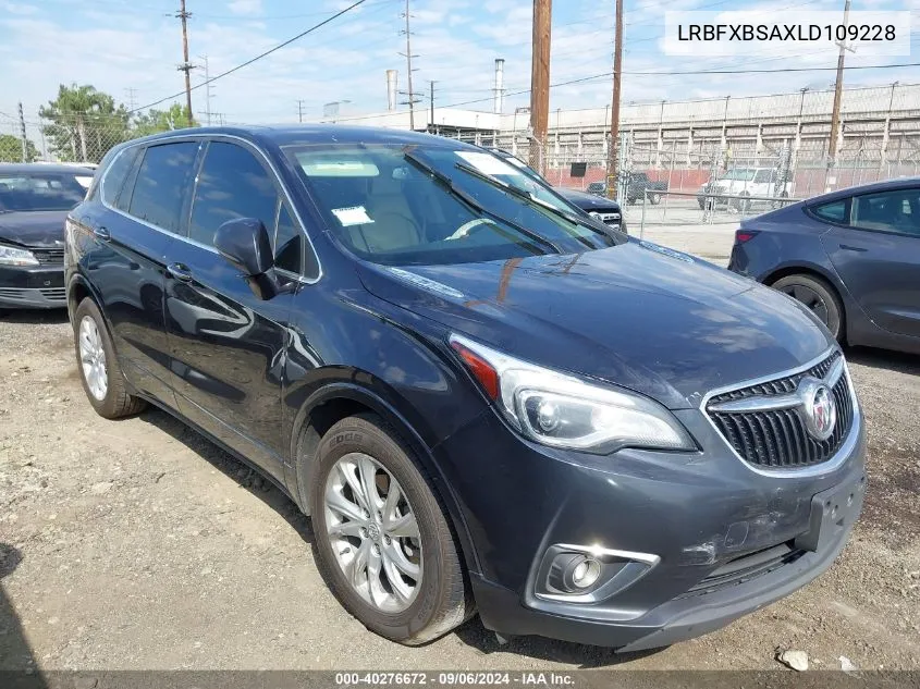 2020 Buick Envision Fwd Preferred VIN: LRBFXBSAXLD109228 Lot: 40276672